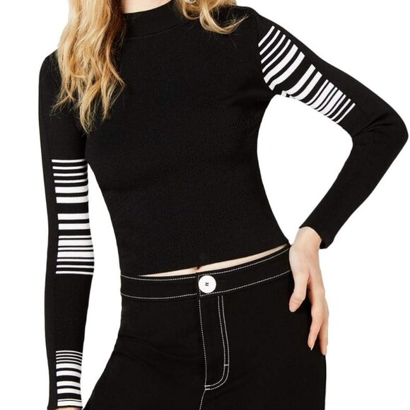 TENZ CVLT Womens Stripe Detail Cropped Sweater Size Large - Picture 1 of 3